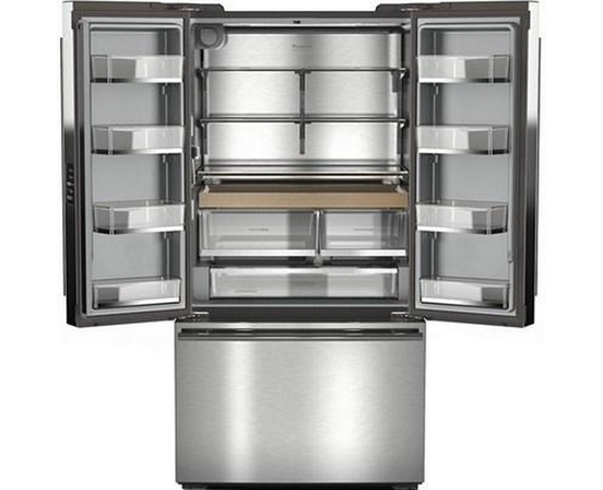 KitchenAid 36-Inch, 24 Cu. Ft. Counter-Dept French 3-Door Refrigerator With Internal Water Dispenser And Ice Maker - KRFC236SPS