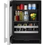 KitchenAid 4.8 Cu. Ft. Undercounter Beverage Center With Glass Door And Wood-Front Racks - KUBL524SSB