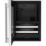 KitchenAid 4.8 Cu. Ft. Undercounter Beverage Center With Glass Door And Wood-Front Racks - KUBL524SSB