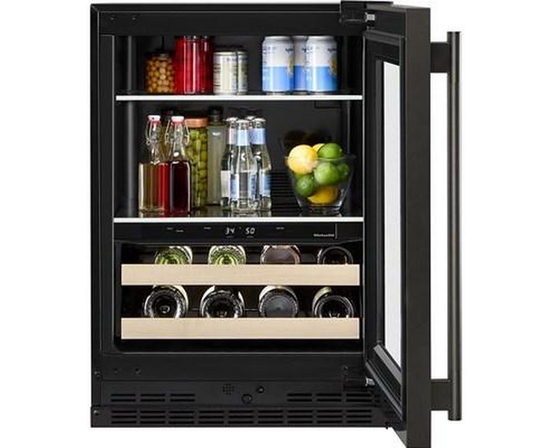 KitchenAid 4.89 Cu. Ft. Undercounter Beverage Center With Two Zones - KUBR524SBE