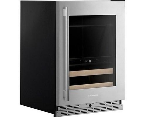 KitchenAid 4.89 Cu. Ft. Undercounter Beverage Center With Two Zones - KUBR524SPS
