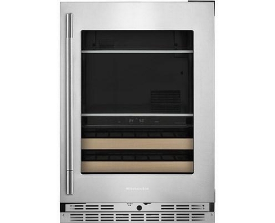 KitchenAid 4.89 Cu. Ft. Undercounter Beverage Center With Two Zones - KUBR524SPS