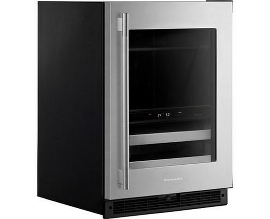 KitchenAid 4.89 Cu. Ft. Undercounter Beverage Center With Two Zones - KUBR524SSB