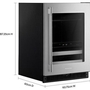KitchenAid 4.89 Cu. Ft. Undercounter Beverage Center With Two Zones - KUBR524SSB