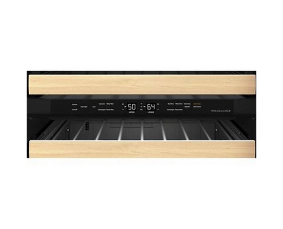 KitchenAid 46-Bottle Undercounter Wine Cellar With Full-Extension Wood-Front Racks - KUWR524SJP
