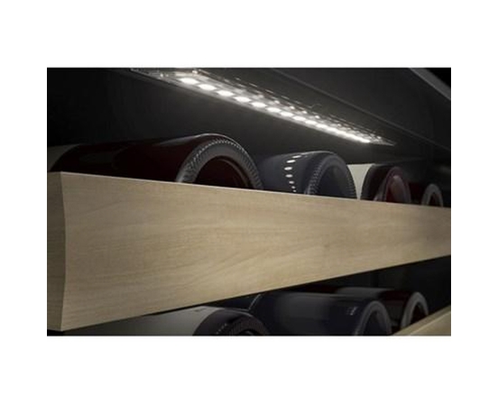 KitchenAid 46-Bottle Undercounter Wine Cellar With Full-Extension Wood-Front Racks - KUWR524SBE