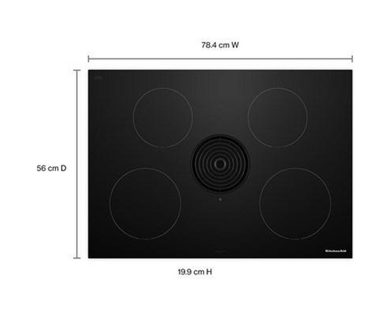 KitchenAid 30-Inch Built-In Nextgen Induction Cooktop With Downdraft Ventilation System - KCID930SBL