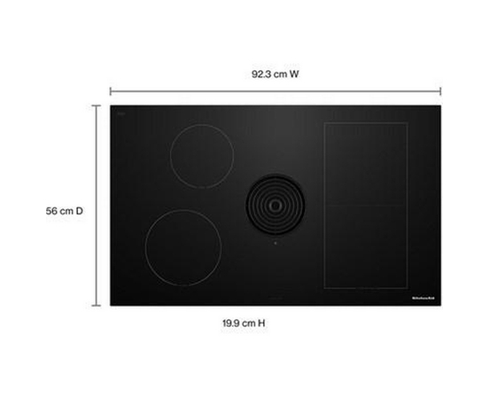 KitchenAid 36-Inch Built-In Nextgen Induction Cooktop With Downdraft Ventilation System - KCID936SBL