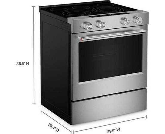 KitchenAid 30-Inch Slide-In Electric Range With  Convection Cooking Modes - YKSES530SPS