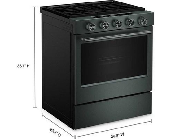 KitchenAid 30-Inch Smart Slide-In Gas Range With Convection Cooking Modes And 2-In-1 Burner - KSGS530SJP