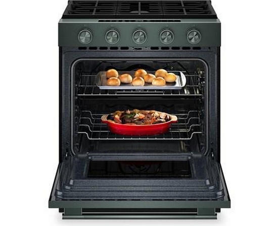 KitchenAid 30-Inch Smart Slide-In Gas Range With Convection Cooking Modes And 2-In-1 Burner - KSGS530SJP