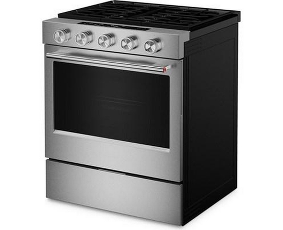 KitchenAid 30-Inch Smart Slide-In Gas Range With Convection Cooking Modes And 2-In-1 Burner - KSGS530SPS