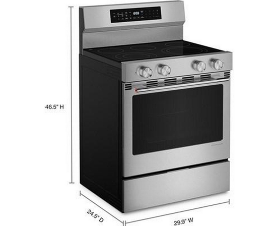 KitchenAid 30-Inch Freestanding Electric Range With Wi-Fi - YKFES530SPS