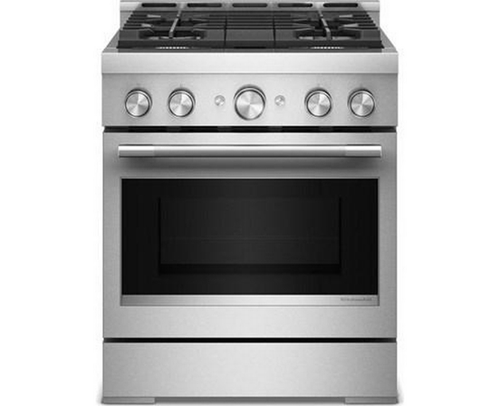 KitchenAid 30-Inch Slide-In Gas Range With 4 Burners - KFGS930SSS