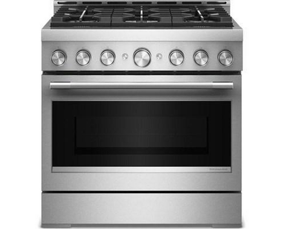 KitchenAid 36-Inch Slide-In Gas Range With 6 Burners - KFGS936SSS
