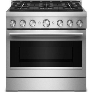 KitchenAid 36-Inch Slide-In Gas Range With 6 Burners - KFGS936SSS
