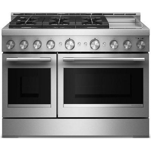 KitchenAid 48-Inch Freestanding Gas Range With 6 Burners And Griddle - KFGD948SSS