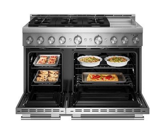 KitchenAid 48-Inch Freestanding Gas Range With 6 Burners And Griddle - KFGD948SSS