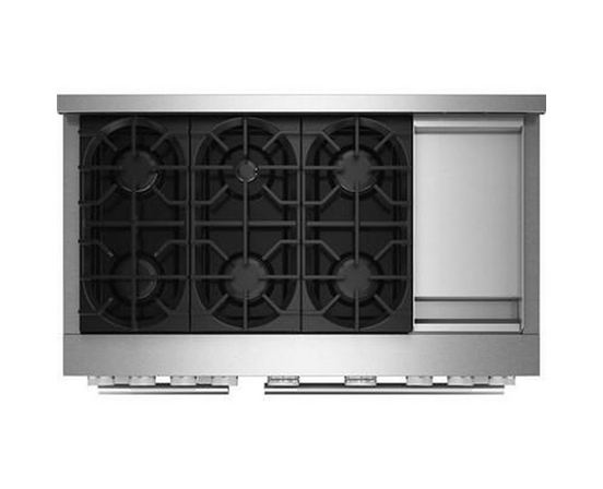 KitchenAid 48-Inch Freestanding Gas Range With 6 Burners And Griddle - KFGD948SSS