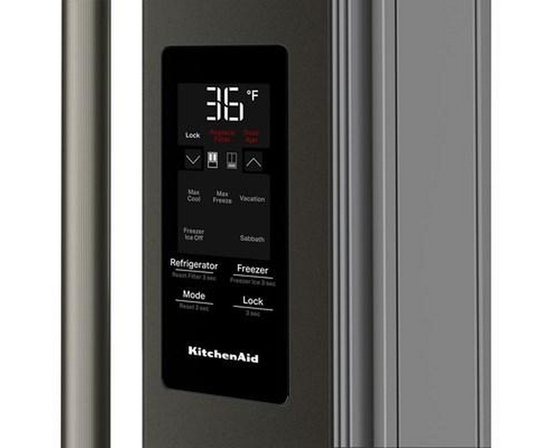 KitchenAid 36-Inch French 3-Door Refrigerator With Water And Ice Dispensing System - KRFF436SBE