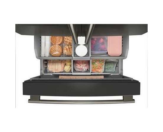 KitchenAid 36-Inch French 3-Door Refrigerator With Water And Ice Dispensing System - KRFF436SBE