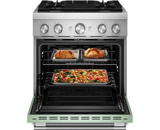 KitchenAid 30-Inch Freestanding Commercial-Style Dual-Fuel Range - KFDS930SDC