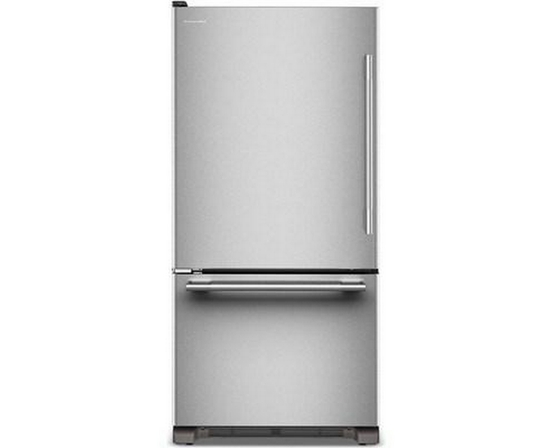 KitchenAid 33-Inch, 22 Cu. Ft. Freestanding Bottom Freezer Refrigerator - KRBL133SPS