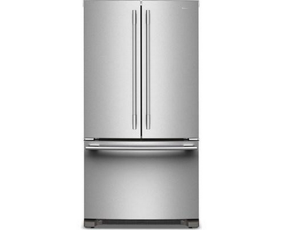 KitchenAid 36-Inch, 20 Cu. Ft. Counter-Depth French 3-Door Refrigerator With Water Dispenser - KRFC136SPS