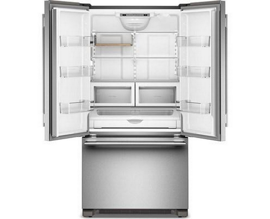 KitchenAid 36-Inch, 21.9 Cu. Ft. Counter-Depth French 3-Door Refrigerator With Ice Maker - KRFC136TPS