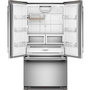KitchenAid 36-Inch, 21.9 Cu. Ft. Counter-Depth French 3-Door Refrigerator With Ice Maker - KRFC136TPS