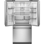 KitchenAid 30-Inch, 20 Cu. Ft. Freestanding French 3-Door Refrigerator With Water Dispenser - KRFF330SPS