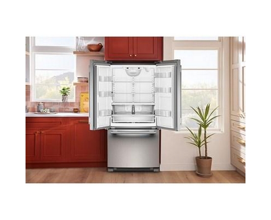 KitchenAid 33-Inch, 22 Cu. Ft. Freestanding French 3-Door Refrigerator With Ice Maker - KRFF333SPS