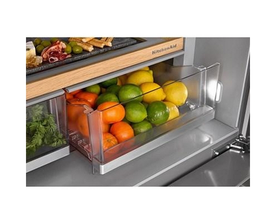 KitchenAid 36-Inch, 30 Cu. Ft. French 3-Door Refrigerator With Interior Water Dispenser And Ice Maker - KRMF336SPS