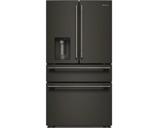 KitchenAid 36-Inch, 29.51 Cu. Ft. Freestanding French 4-Door Refrigerator With Water And Ice Dispensing System - KRMF436SBE