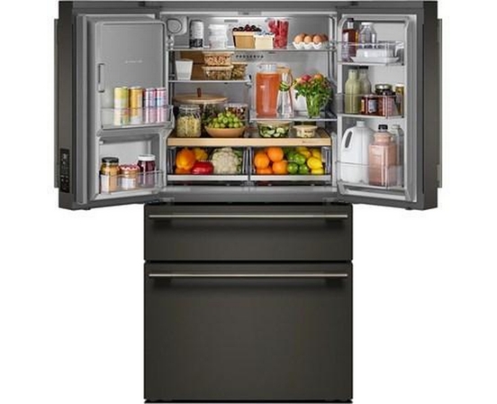 KitchenAid 36-Inch, 29.51 Cu. Ft. Freestanding French 4-Door Refrigerator With Water And Ice Dispensing System - KRMF436SBE