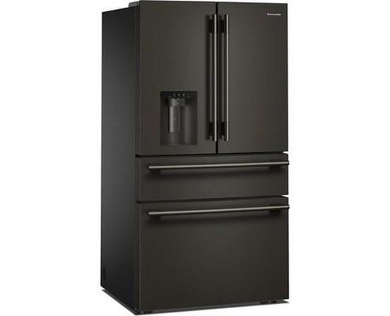 KitchenAid 36-Inch, 29.51 Cu. Ft. Freestanding French 4-Door Refrigerator With Water And Ice Dispensing System - KRMF436SBE