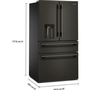 KitchenAid 36-Inch, 29.51 Cu. Ft. Freestanding French 4-Door Refrigerator With Water And Ice Dispensing System - KRMF436SBE