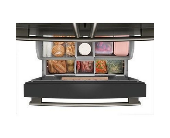 KitchenAid 36-Inch, 29.51 Cu. Ft. Freestanding French 4-Door Refrigerator With Water And Ice Dispensing System - KRMF436SBE