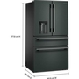 KitchenAid 36-Inch, 29.51 Cu. Ft. Freestanding French 4-Door Refrigerator With Water And Ice Dispensing System - KRMF436SJP