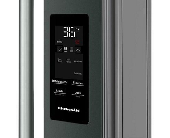 KitchenAid 36-Inch, 29.51 Cu. Ft. Freestanding French 4-Door Refrigerator With Water And Ice Dispensing System - KRMF436SJP