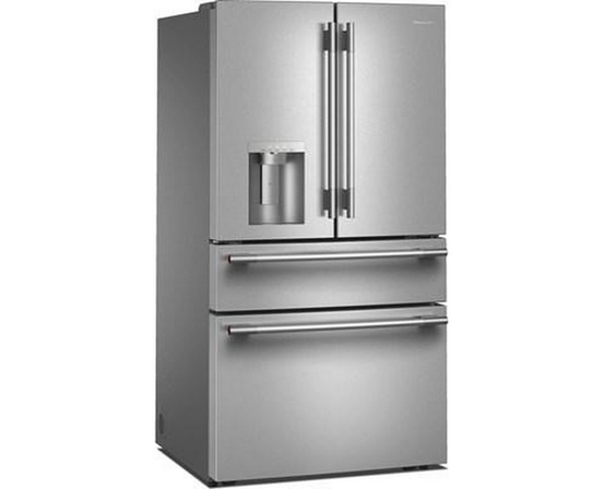 KitchenAid 36-Inch, 29.51 Cu. Ft. Freestanding French 4-Door Refrigerator With Water And Ice Dispensing System - KRMF436SPS