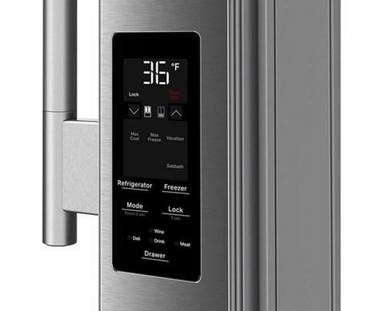 KitchenAid 36-Inch, 29.51 Cu. Ft. Freestanding French 4-Door Refrigerator With Water And Ice Dispensing System - KRMF436SPS