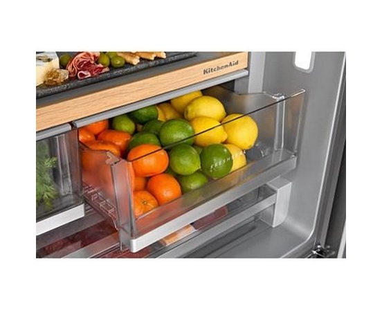 KitchenAid 36-Inch French 3-Door Refrigerator With Water And Ice Dispensing System - KRFF436SJP