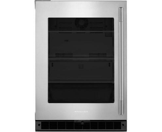 KitchenAid 24-Inch, 5.2 Cu. Ft. Compact Refrigerator With Glass Door - KURL324SSB