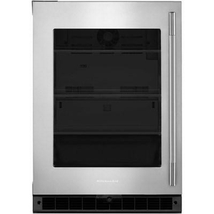 KitchenAid 24-Inch, 5.2 Cu. Ft. Compact Refrigerator With Glass Door - KURL324SSB