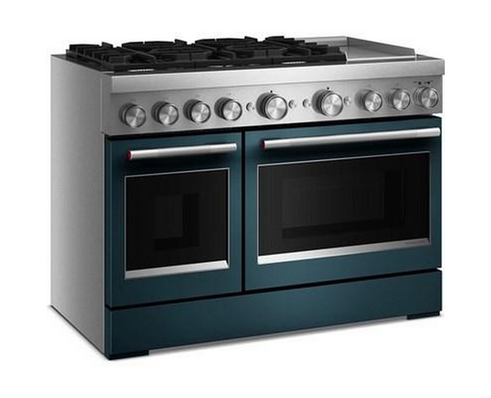 KitchenAid 48-Inch Freestanding Commercial-Style Dual-Fuel Range With Griddle - KFDD948SAG