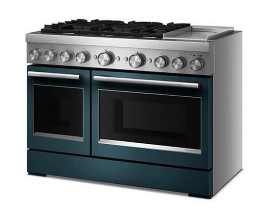 KitchenAid 48-Inch Freestanding Commercial-Style Dual-Fuel Range With Griddle - KFDD948SAG