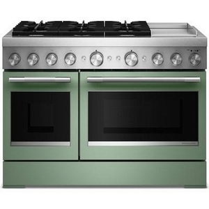 KitchenAid 48-Inch Freestanding Commercial-Style Dual-Fuel Range With Griddle - KFDD948SDC