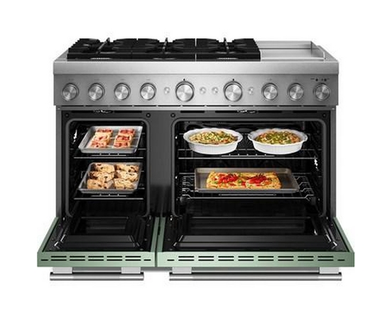 KitchenAid 48-Inch Freestanding Commercial-Style Dual-Fuel Range With Griddle - KFDD948SDC