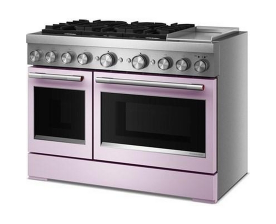 KitchenAid 48-Inch Freestanding Commercial-Style Dual-Fuel Range With Griddle - KFDD948SWF